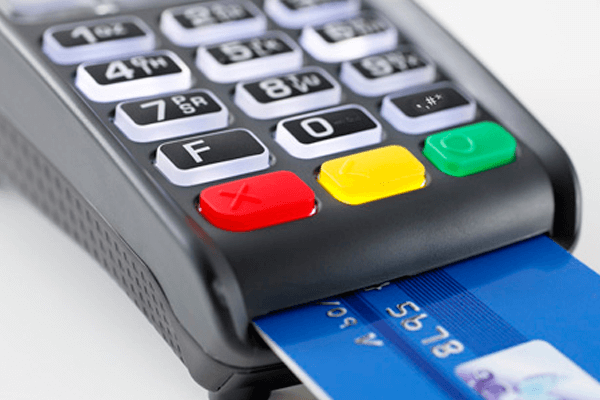 payment terminal with card